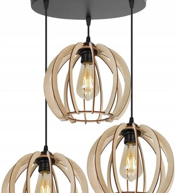 LH, wooden pendant lights