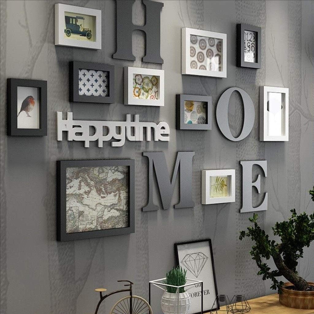 10-piece picture frame collage with decoration letters