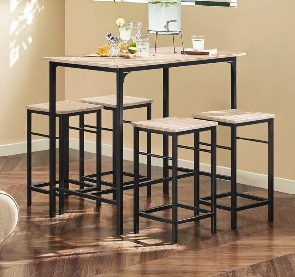 SoBuy, Bar Table with Set of 4 chairs