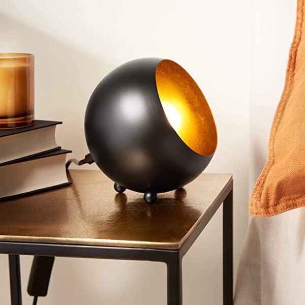 Billy Table Lamp, matte black with gold