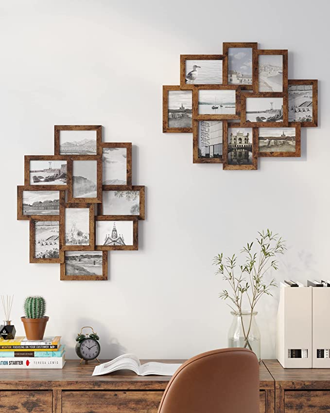 One-piece photo frame collage with 10 slots