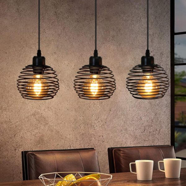 ZMH, Spiral Spring, Retro Pendant Lights