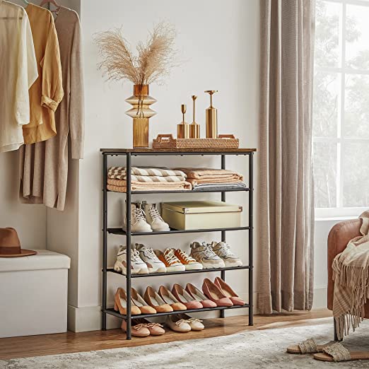 VASAGLE Shoe Rack Organizer with 4 shelves